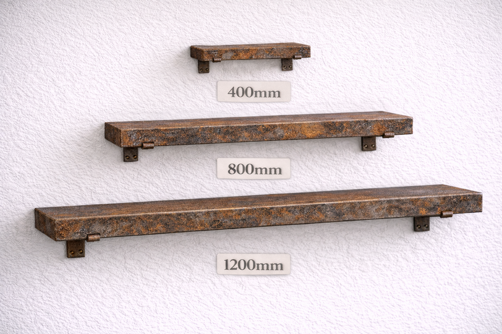 MyShelf™ Rusted Steel Industrial Floating Shelf
