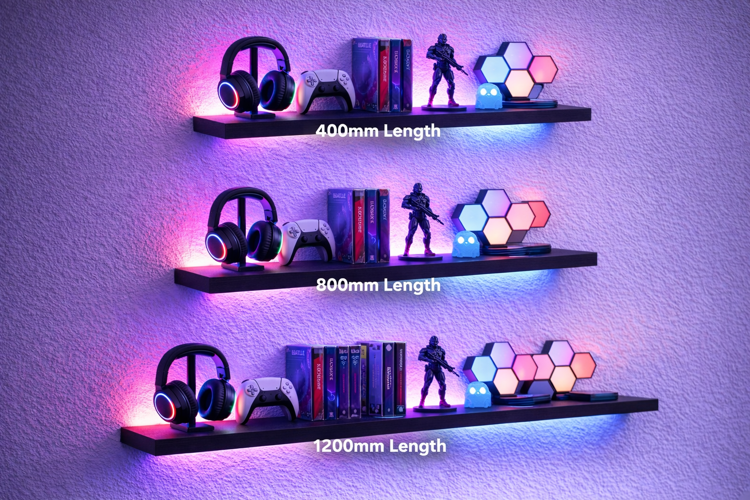 MyShelf™ RGB LED Floating Shelf