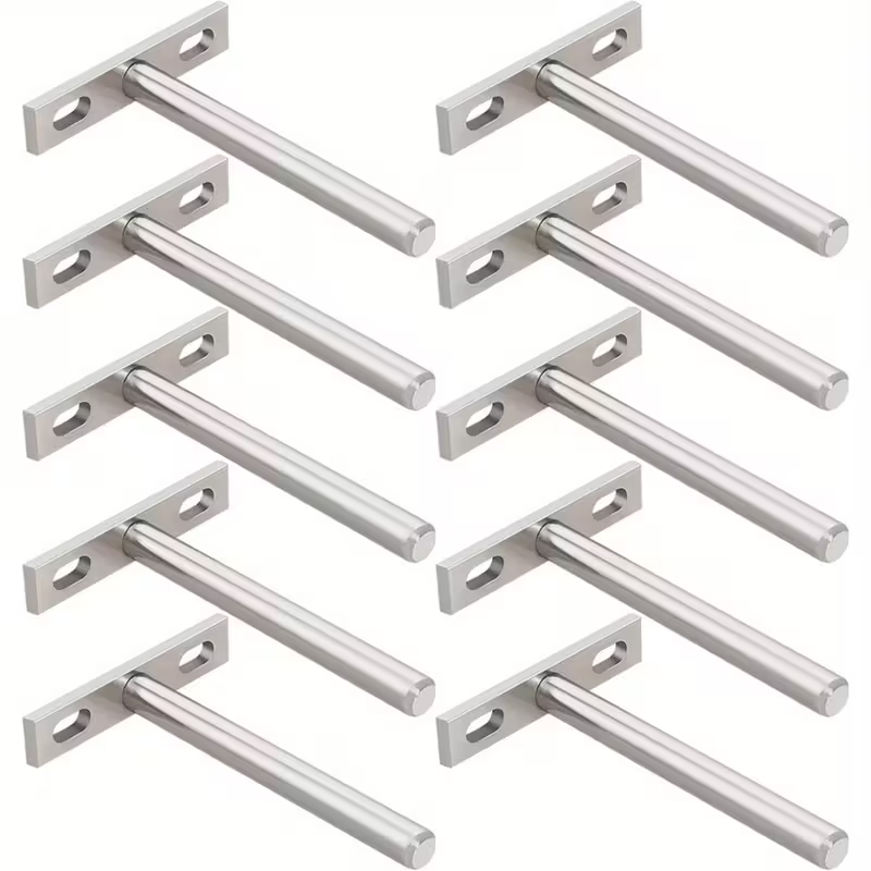 MyShelf™ Hidden Floating Shelf Rod Brackets — Stainless Steel