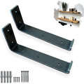 MyShelf™ Heavy-Duty Steel L Shelf Brackets — Black