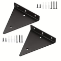 MyShelf™ Heavy-Duty Triangular Shelf Brackets — Black Steel