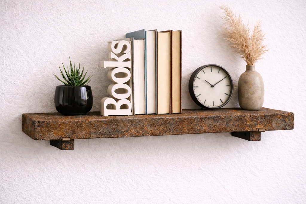 MyShelf™ Rusted Steel Industrial Floating Shelf
