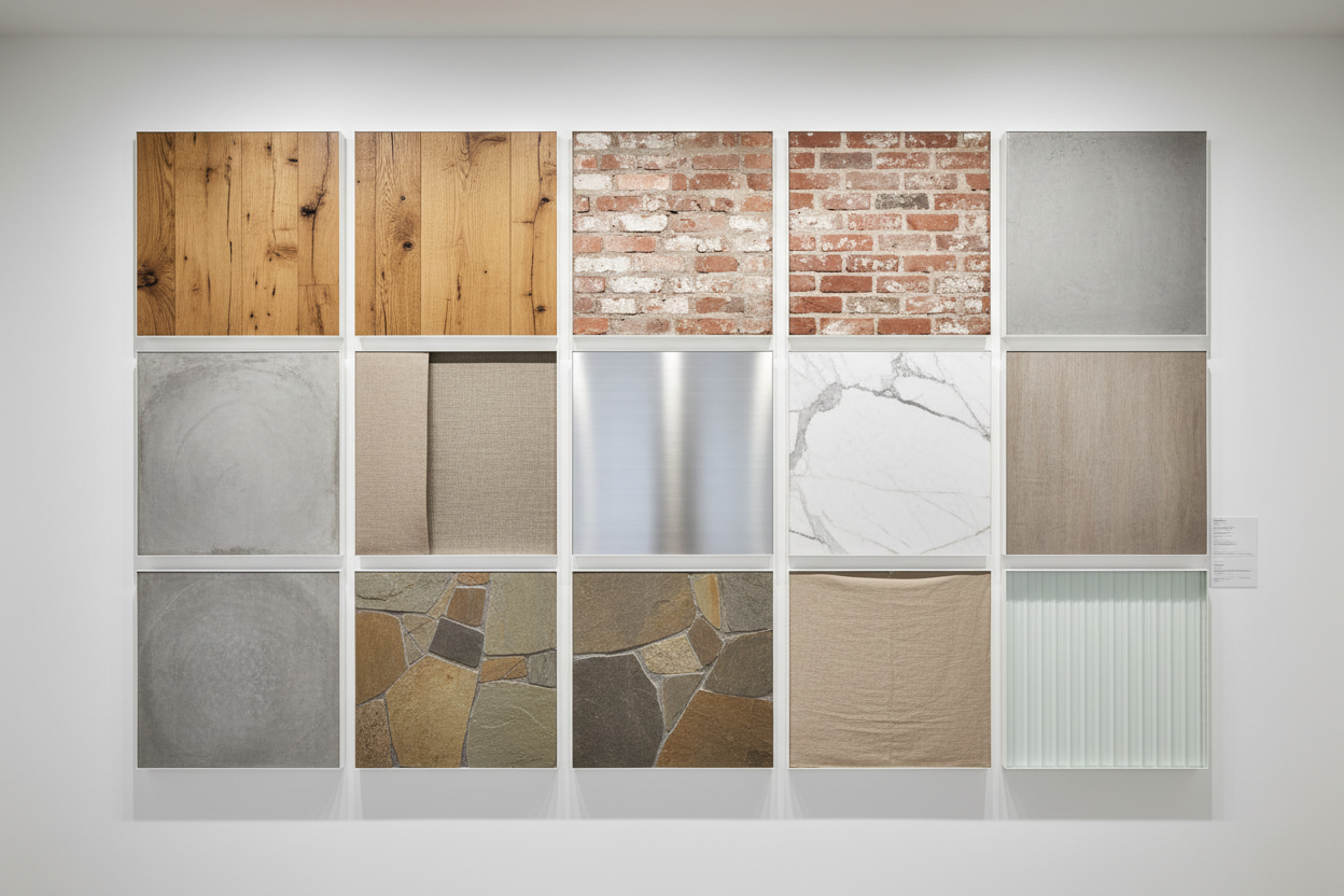 WALL OF DIFFERENT MAT4RIALS